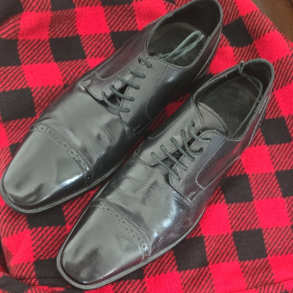 Hugo Boss Black Leather Oxford Shoes - Picture 4 of 4
